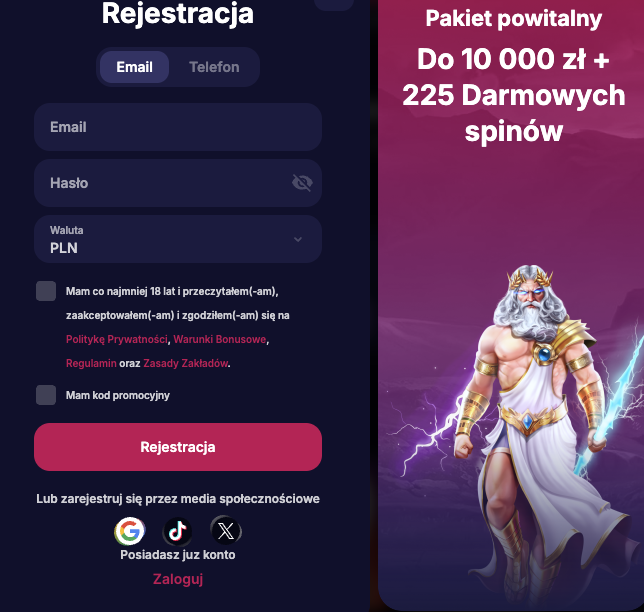 Rejestracja w NV Kasyno